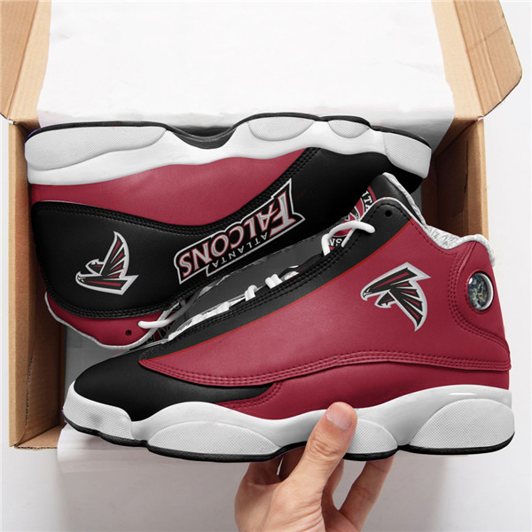 Women's Atlanta Falcons AJ13 Series High Top Leather Sneakers 005